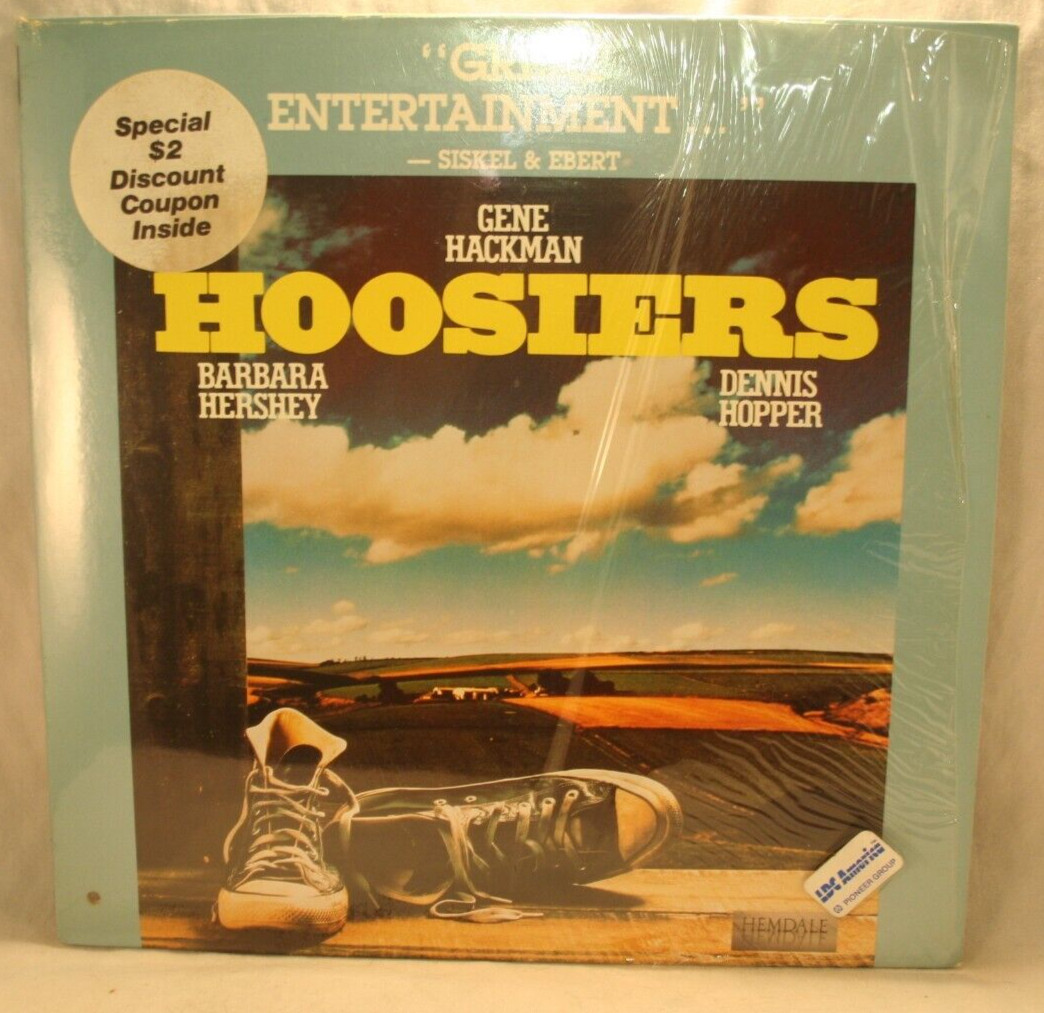 Laserdisc u * Hoosiers * Gene Hackman Barbara Hershey Dennis Hopper