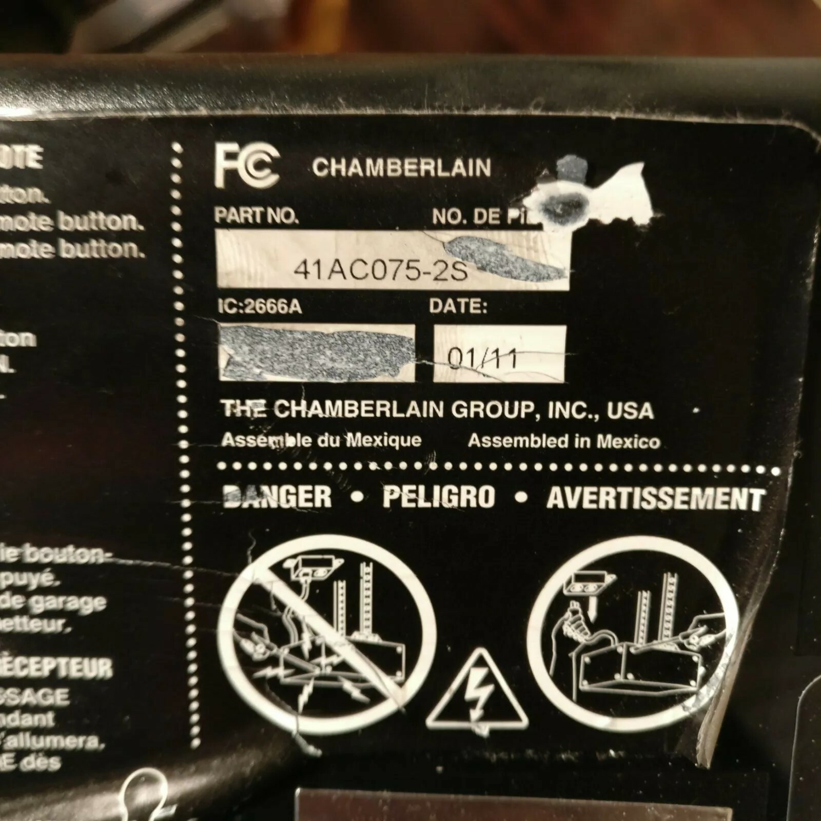 41AC075-2S Chamberlain LiftMaster Logic Board "Mail In Repair Service Only!"