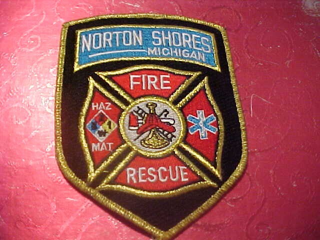 NORTON SHORES MICHIGAN FIRE DEPARTMENT PATCH SHOULDER SIZE UNUSED