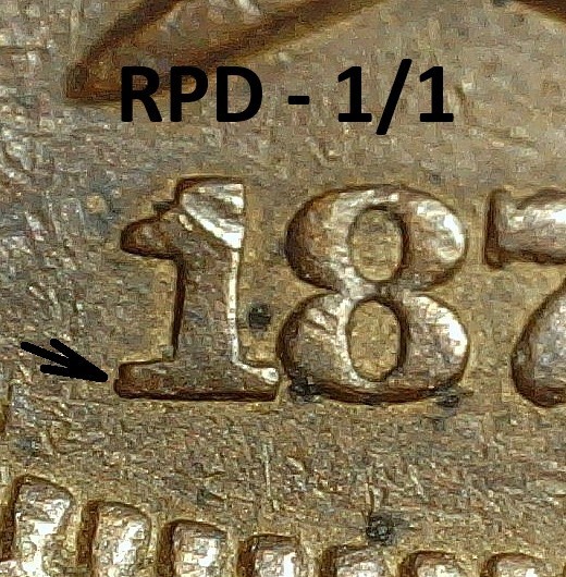 1872 Indian Head Cent - EXTRA FINE REPUNCHED DATE, REV CRACKS, BROKEN D (K763)