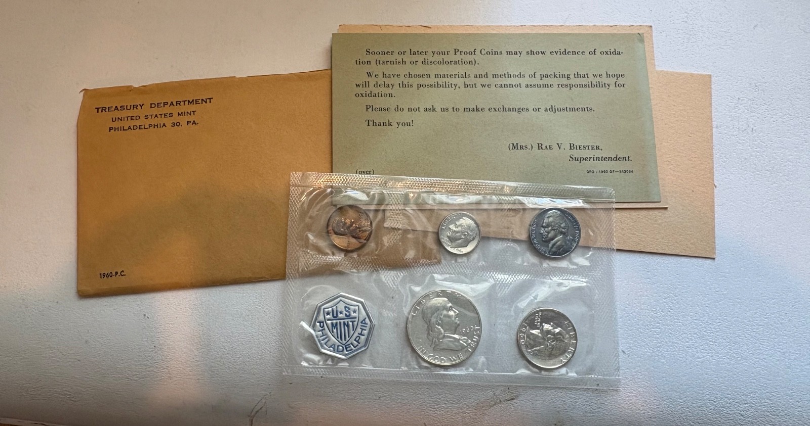 1960 U.S Silver Mint Set Uncirculated Coins