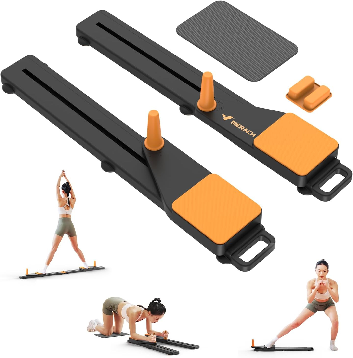 Pilates Board, Multifunctional Abdominal Plate, Detachable Ab Trainer Machine wi