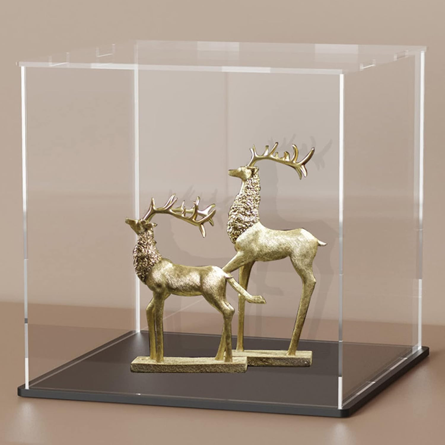 SVENJBB Acrylic Display Case, 6X6X6 Inch Cube Acrylic Boxes for Display, Clear D