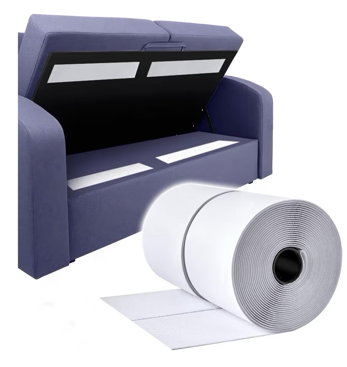 4 Inch x 20Ft Hook and Loop Strips with Adhesive New