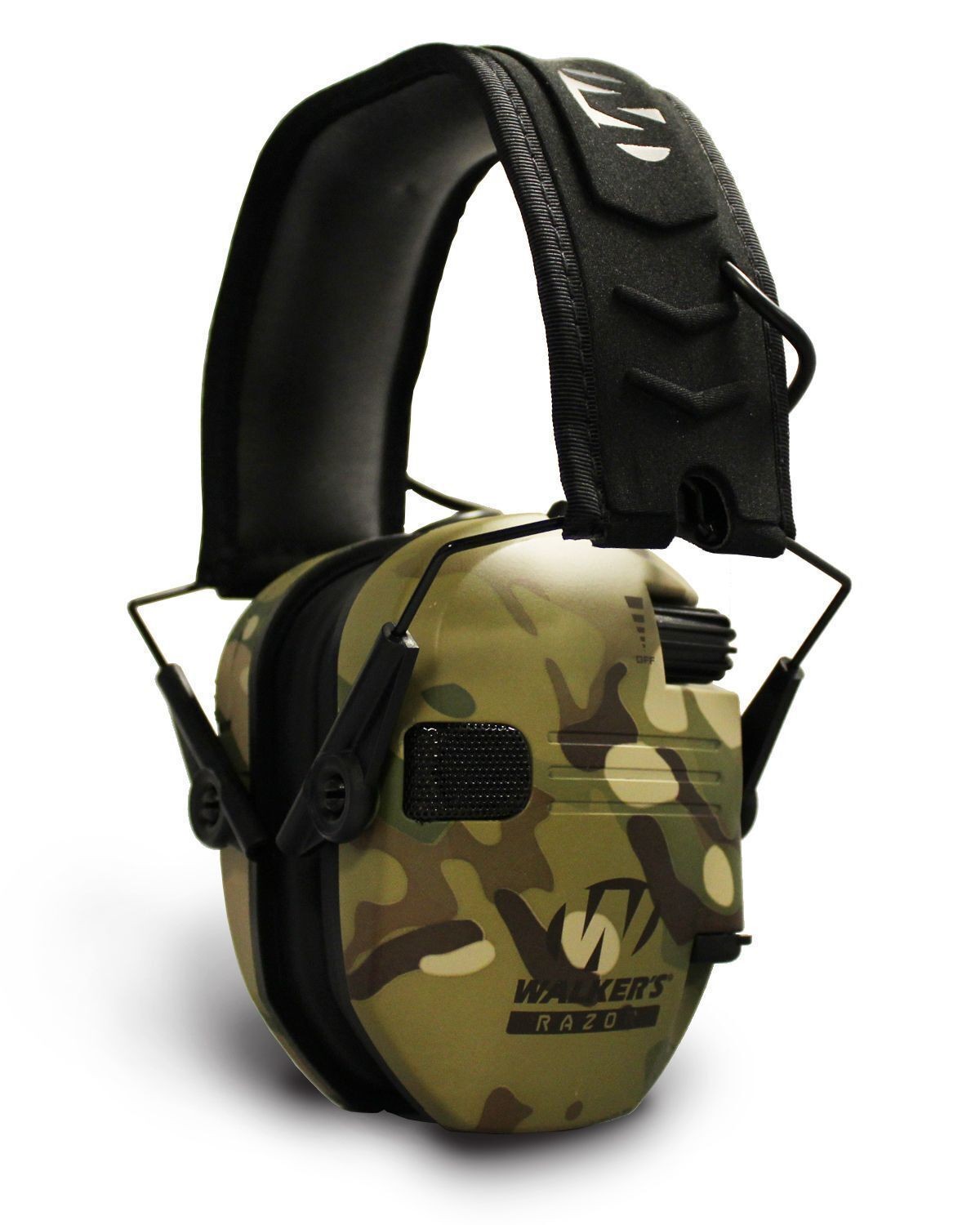 Walkers Game Ear Razor Muffs Multicam Tan Camo with Protective Case