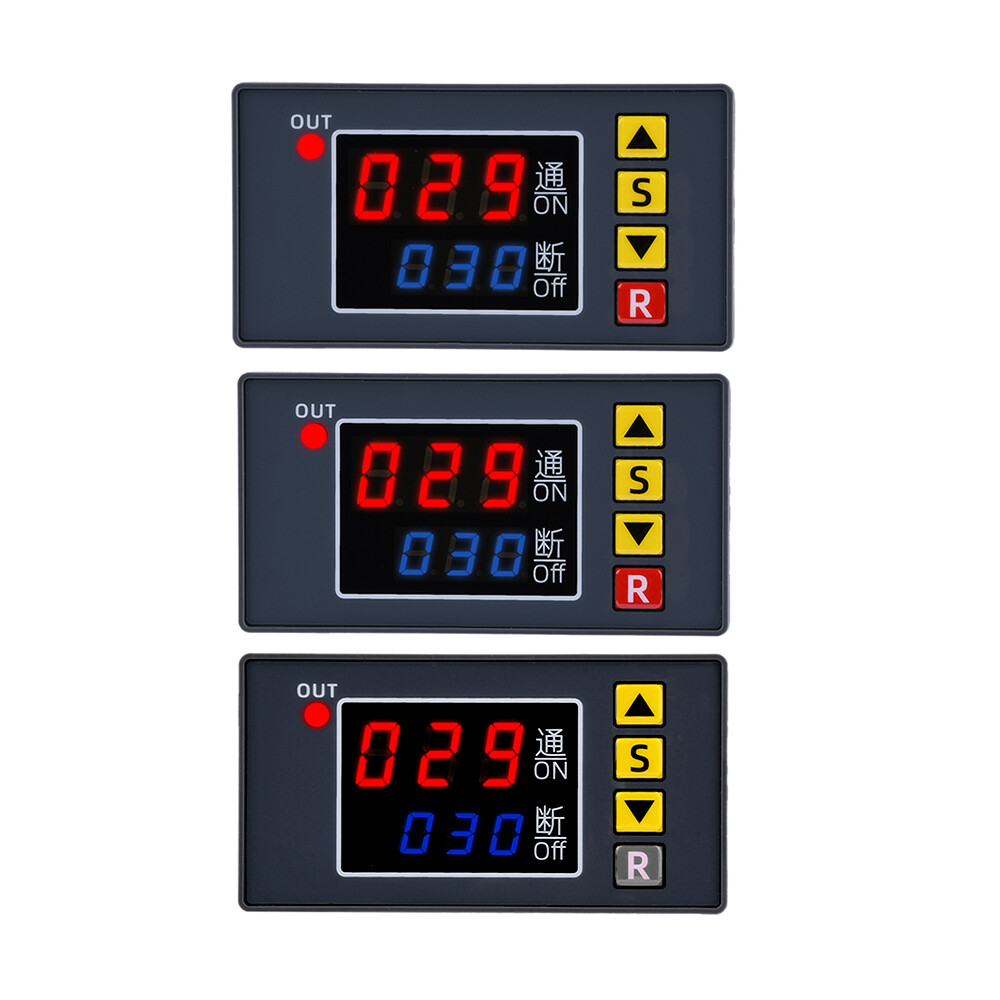 AC110-220V DC12V T3231 Digital Time Delay Relay Adjustable 1CH LED Cycle Timer