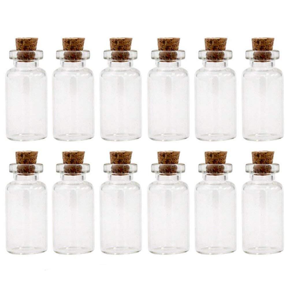 50 Pcs 3ml Glass Bottles Transparent Mini Glass Bottles With Cork Stoppers For M
