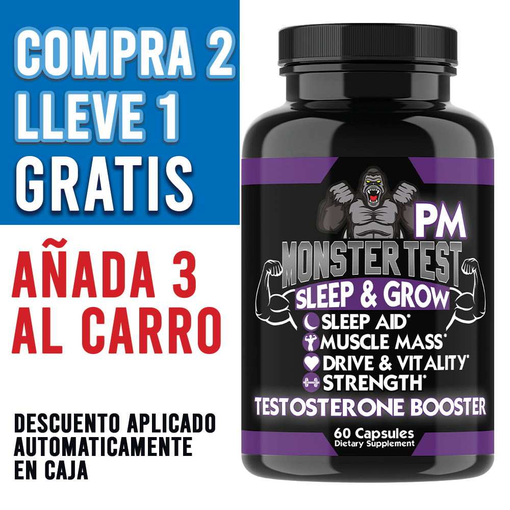 MONSTER TEST PM Test Booster for Men Tribulus T Sleep Pills