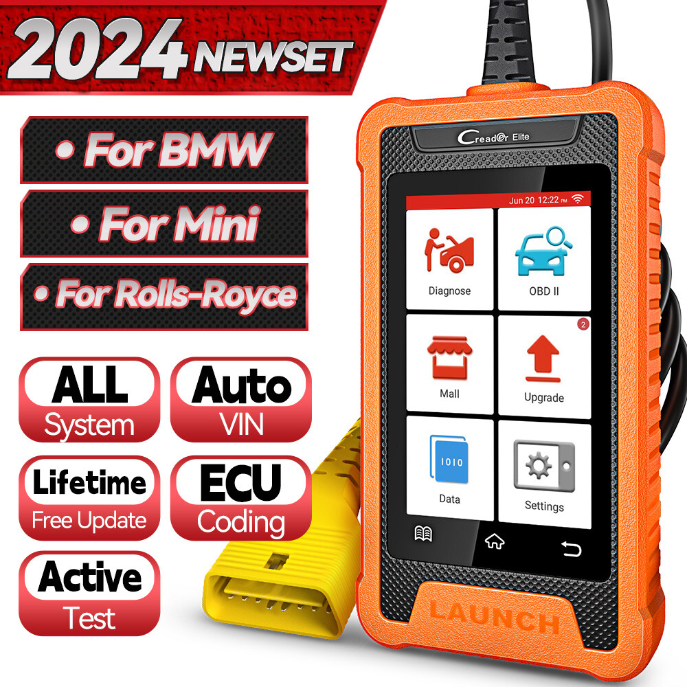 LAUNCH Creader Elite For BMW OBD2 Scanner Diagnostic Tool SRS ABS DPF Oil Reset