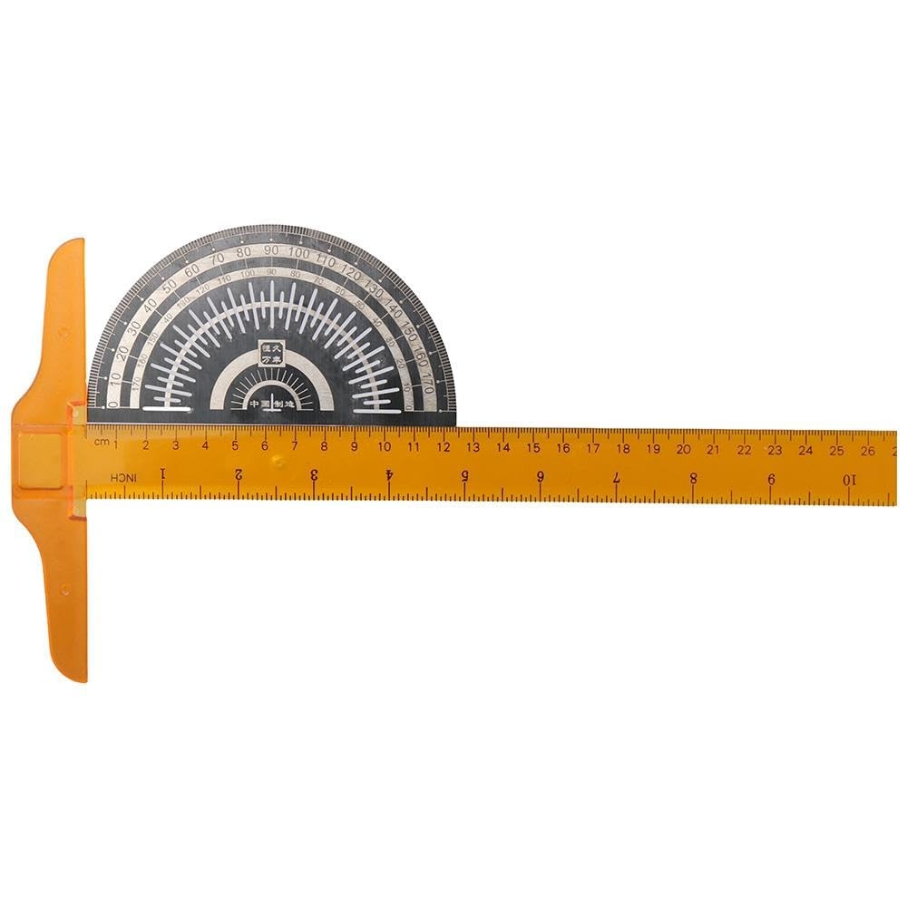 Silver Stainless Steel Precision Marking Angle Protractor Measure Tool