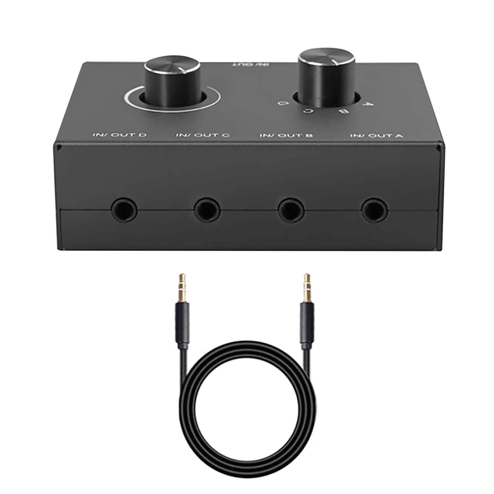3.5mm Audio Switch Switcher Splitter 4x1 / 1x4 Bi-Directional Switcher 3.5mm