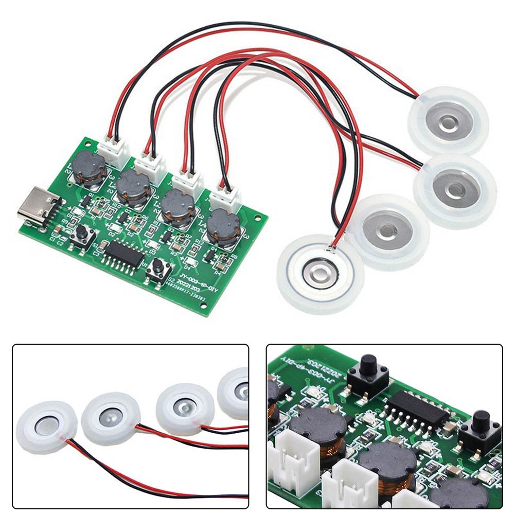 Large Atomization Power with Mist Maker and Four Atomizing Plates DIY Kit