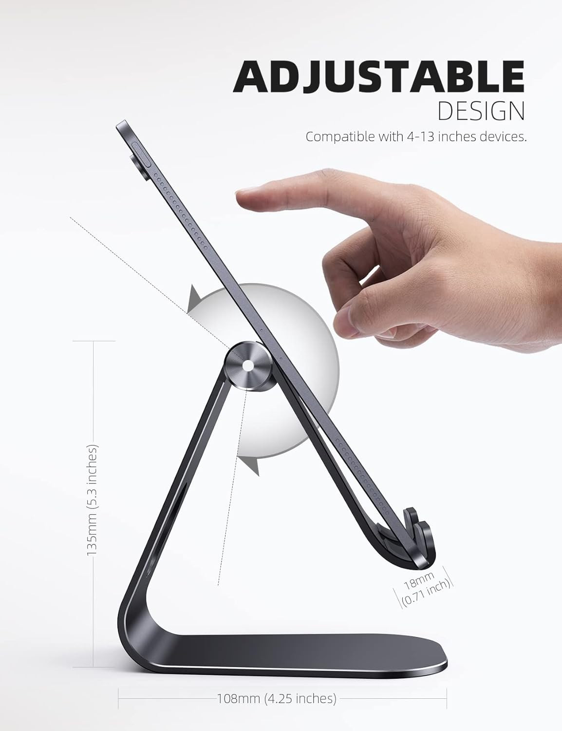 Tablet Stand Adjustable, Tablet Stand : Desktop Stands Holder Dock Compatible wi