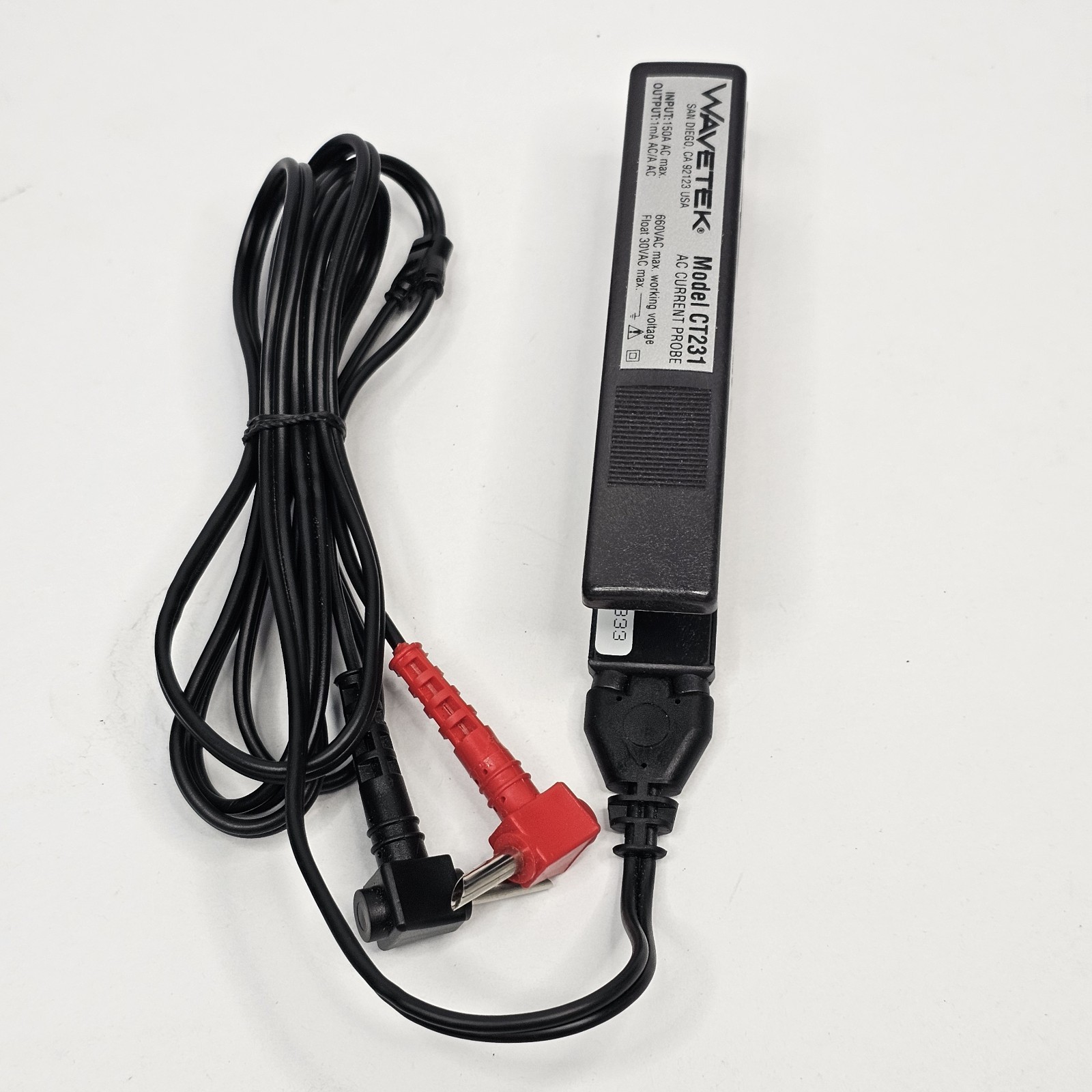 Wavetek CT231 AC Current Probe Clamp 150A In Soft Case