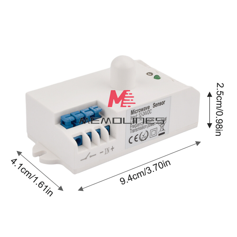 DC 12V-24V 7A 5.8GHz Microwave Radar Sensor Motion HF Detector Light Switch