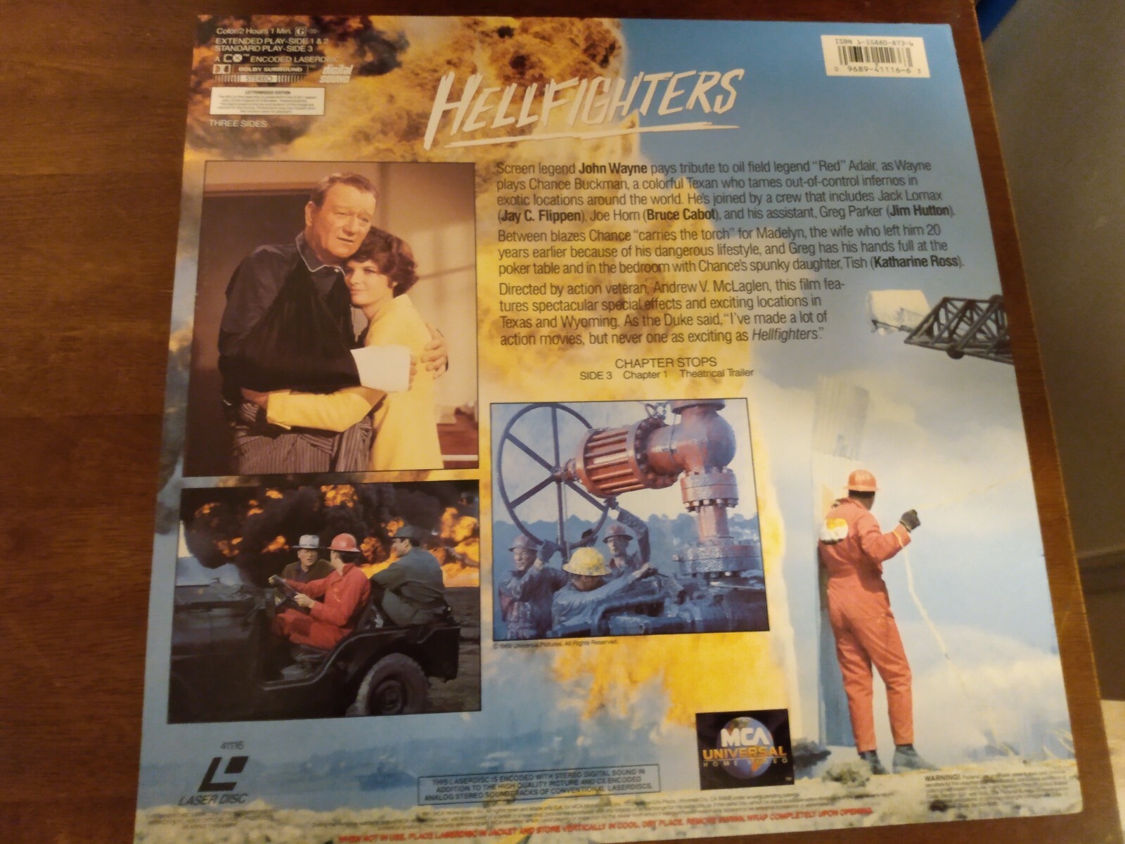 Hellfighters Laserdisc Movie John Wayne Used
