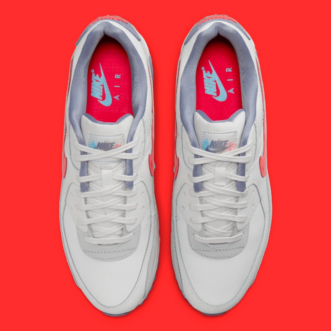 Nike Air Max 90 PRM Sound Wave Summit White Crimson Nby HJ9147-121 sz 11 Men's