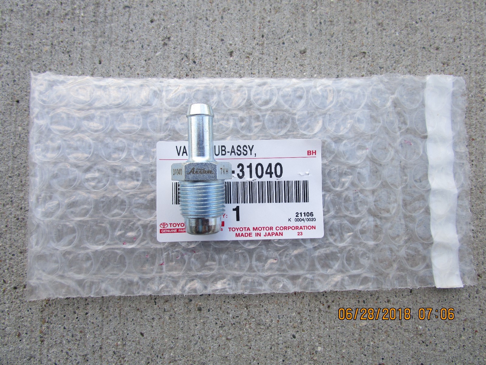06 - 12 LEXUS IS350 3.5 V6 4D SEDAN VENTILATION VALVE PCV SUB ASSEMBLY NEW