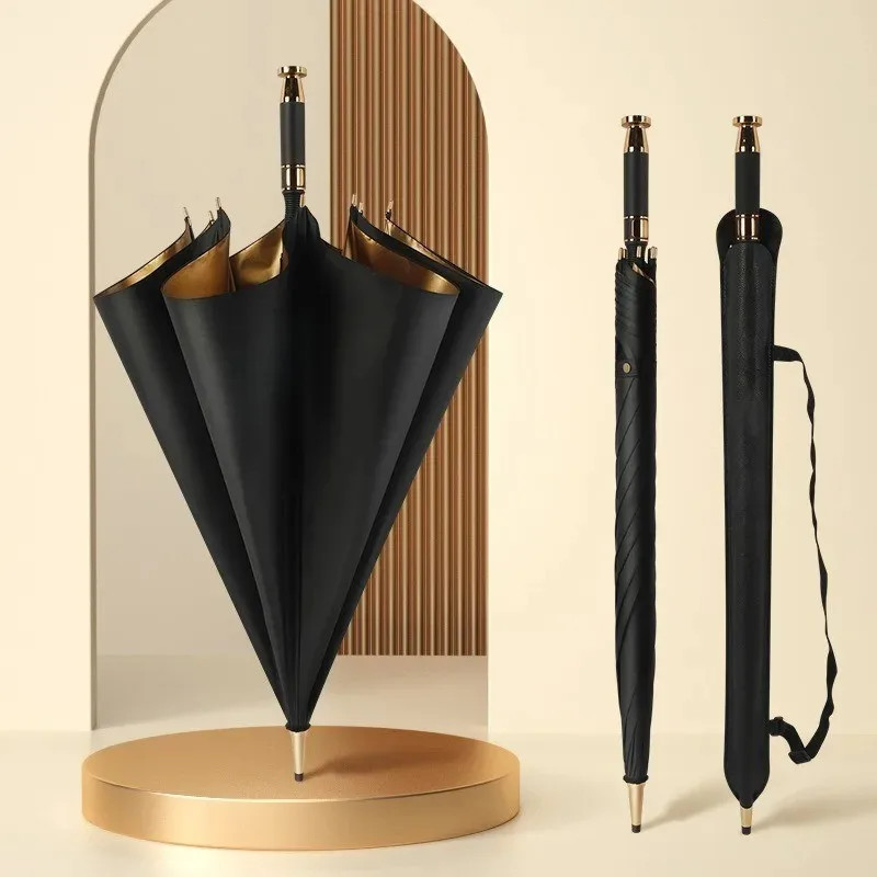 Gold Handle Long Umbrella Bentley Volvo Tesla Chevrolet Logo