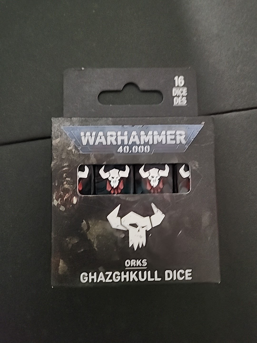 Warhammer 40000  Orks: Ghazghkull Dice 40K - NIP 50-73