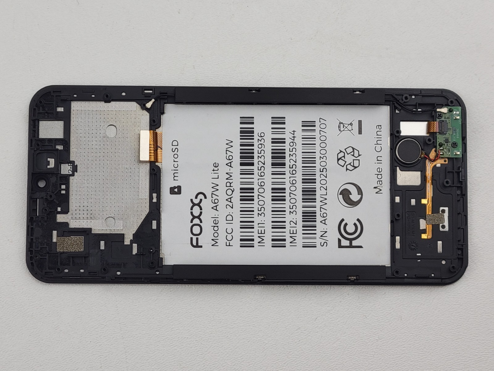 OEM LCD Display Touch Screen Digitizer Frame Assembly for FOXX / FOXXD A67W Lite