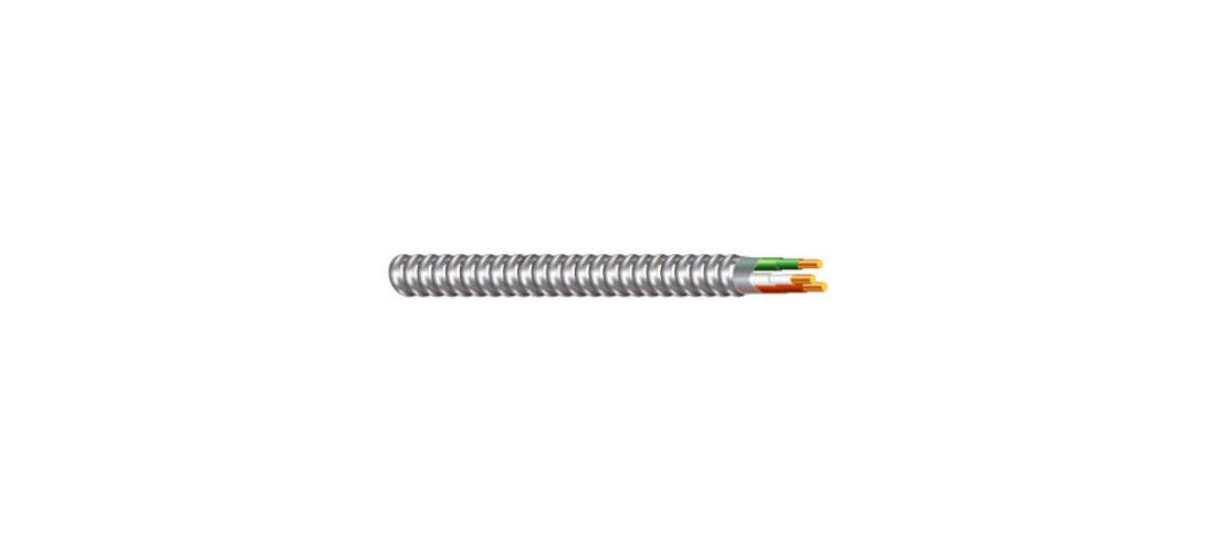 Armorlite Armored Cable, 14 AWG Cable, 2 -Conductor, 50 ft L, Copper Conductor B