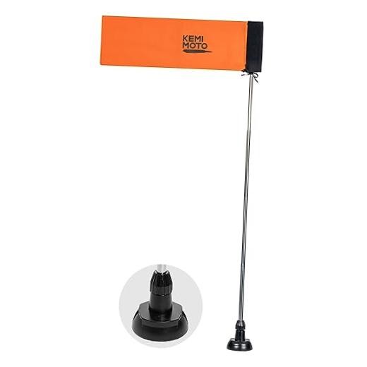 4ft Kayak Safety Flag with Pole, 16.5''x5.9'' High-Visibility Large Kayak