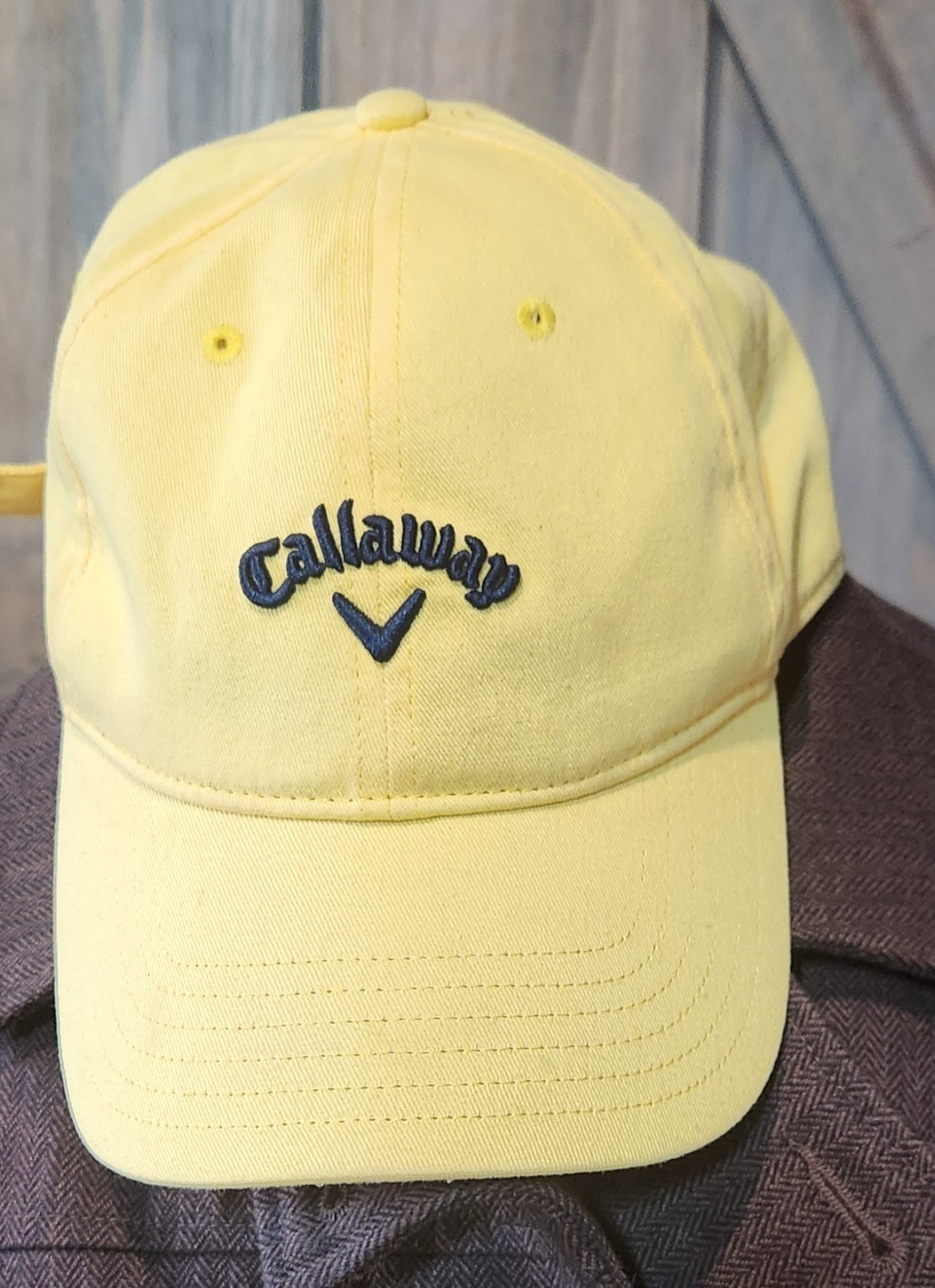 Callaway Yellow Golf Strapback OS Adjustable Baseball Cap Hat Logo Casual