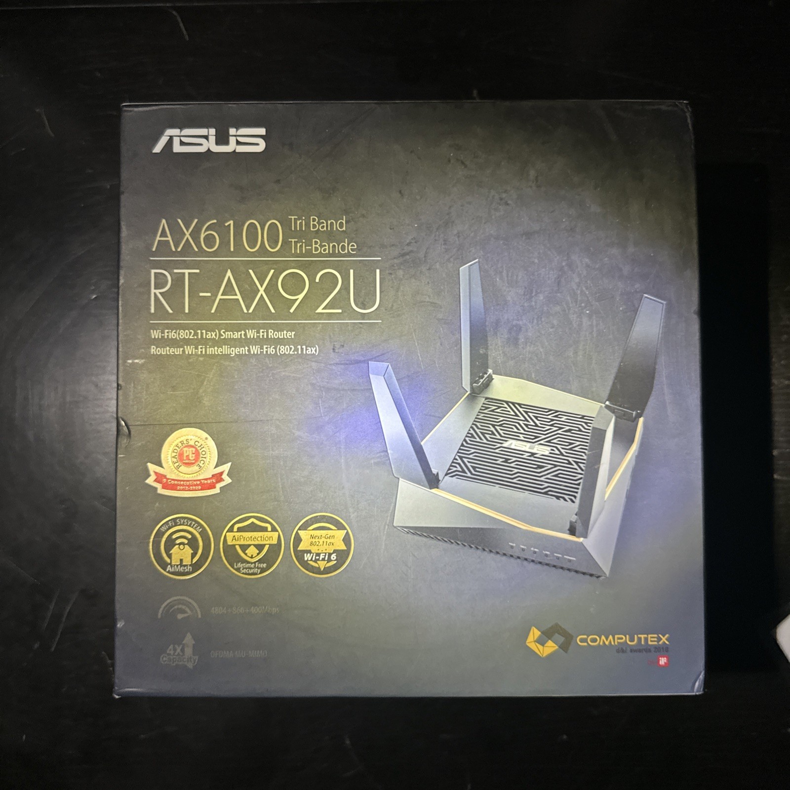 Asus AX6100 DualBand WiFi 6 Gaming Streaming Mesh Router RTAX92U G2U