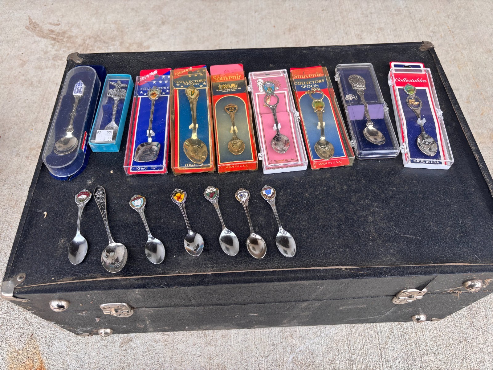 Lot of 16 Vintage Souvenir Collector Spoons - Travel Destinations AND MORE