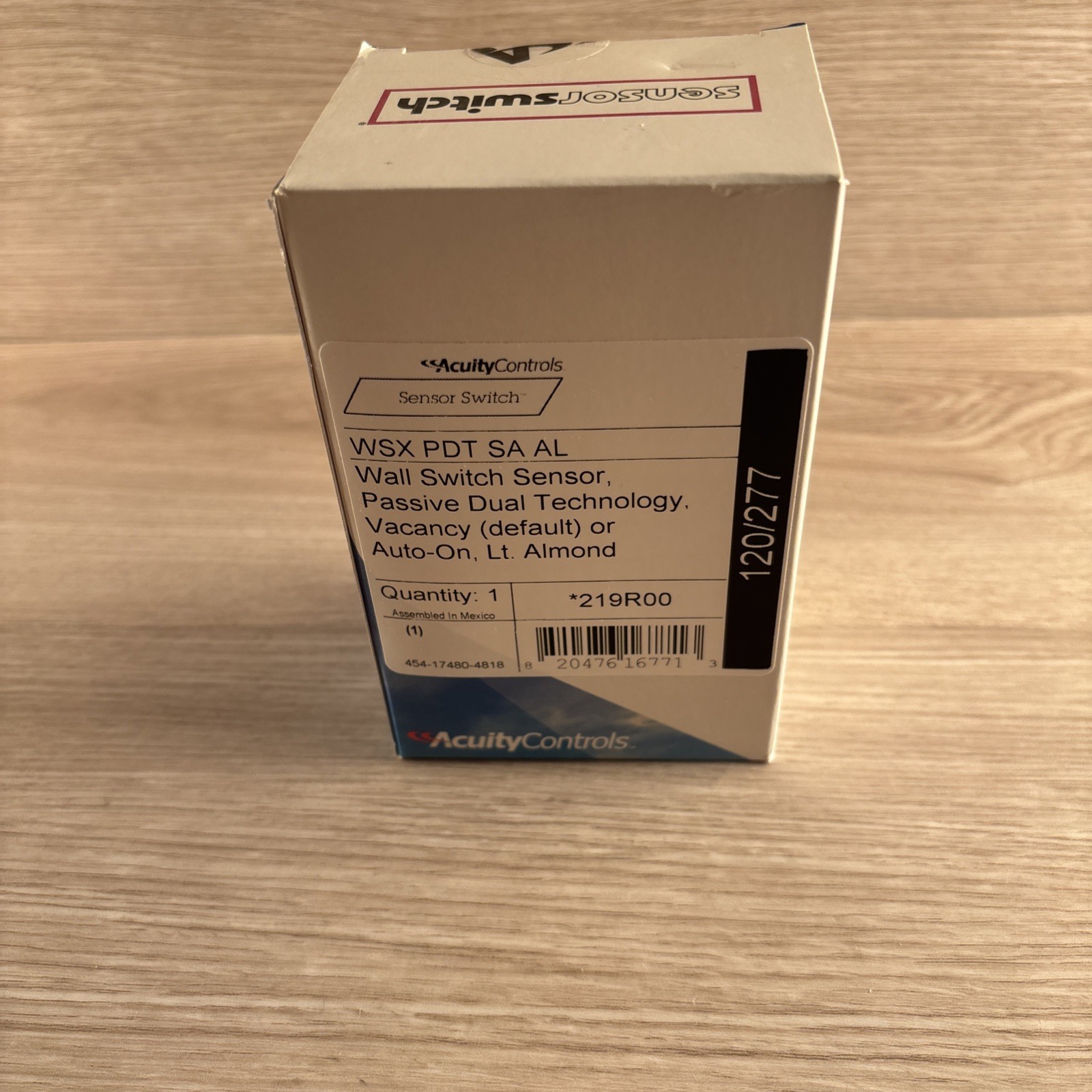 Acuity WSX PDT SA AL Passive Dual Tech AUTO ON Switch Sensor 219R00 Lt Almond
