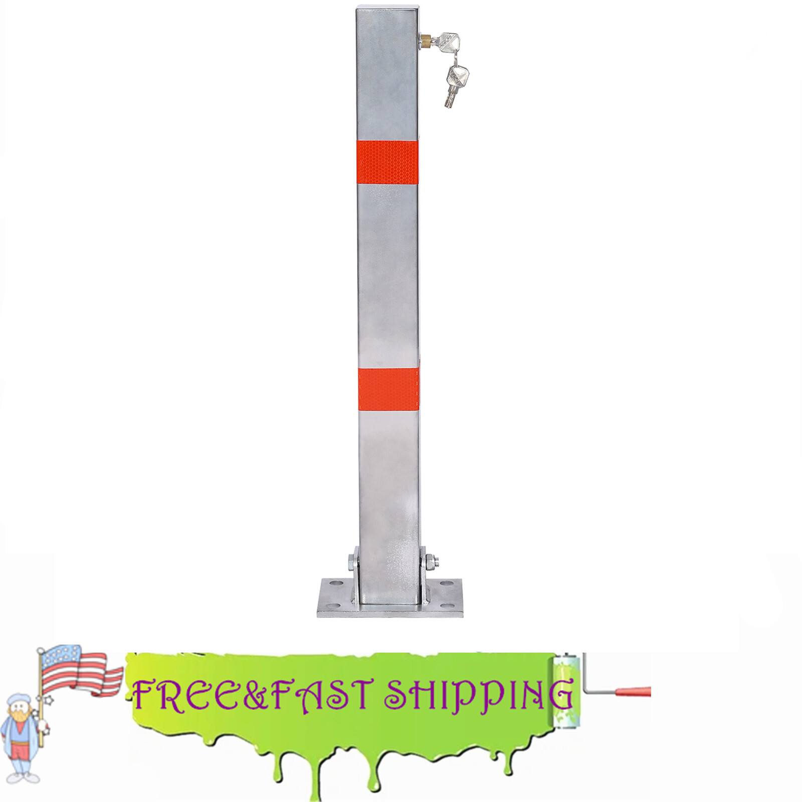 Safety Bollard Steel Barrier Bollard parking barrier Square Pipe Car Parking Pot