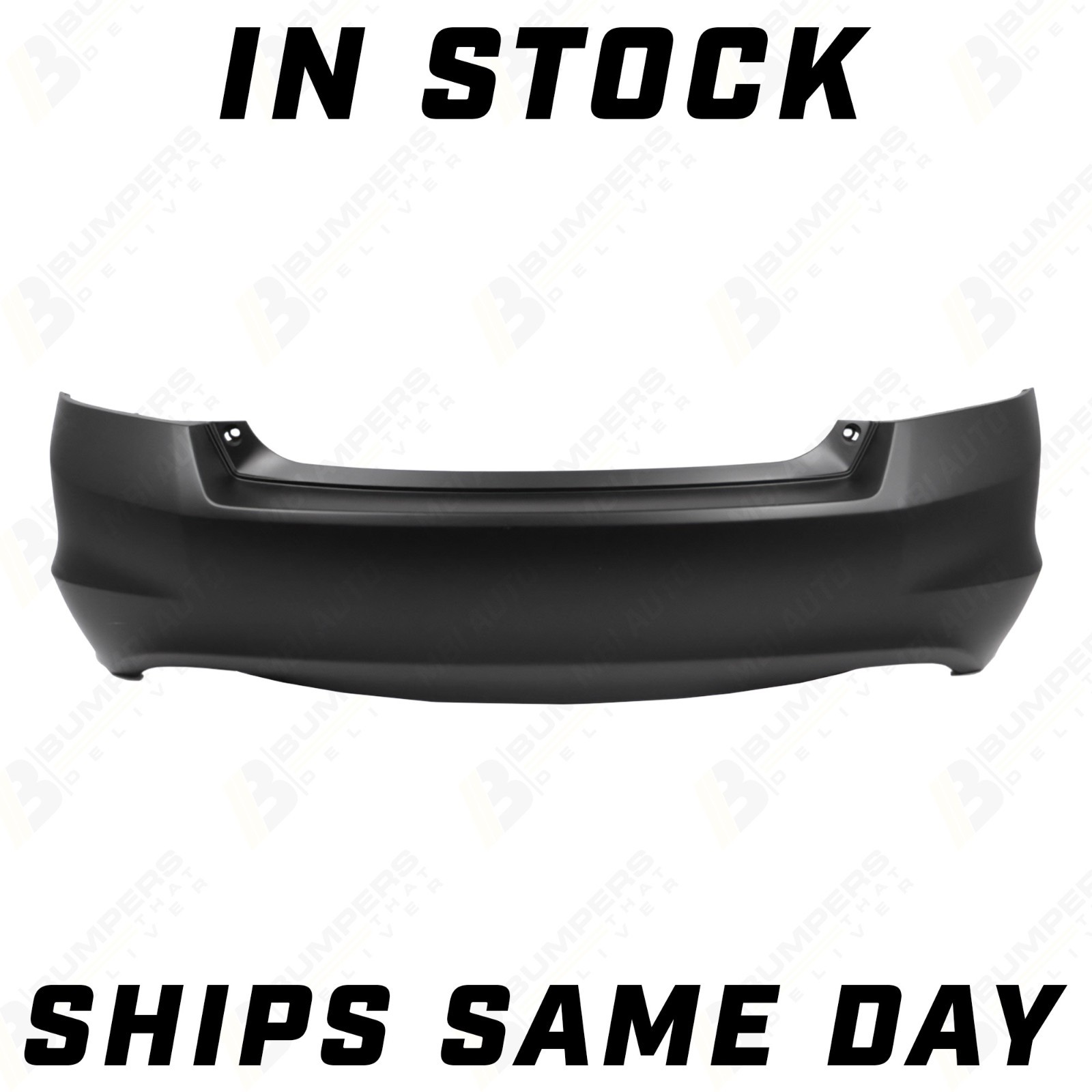 NEW Primered Rear Bumper Cover for 2008-2012 Honda Accord 3.5L w/ Dual Exhaust