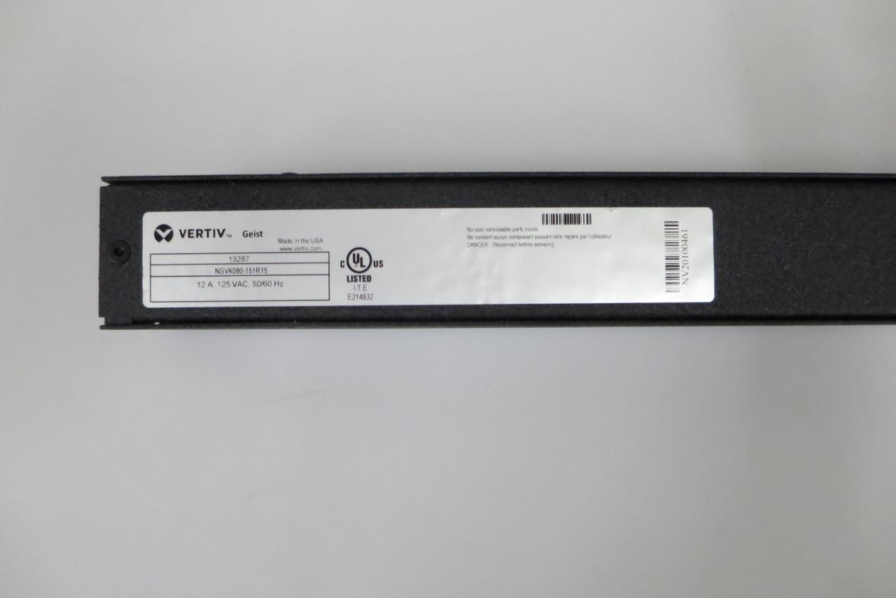 Vertiv Geist Basic Horizontal Rack-Mount Power Strips 8-Outlet strip