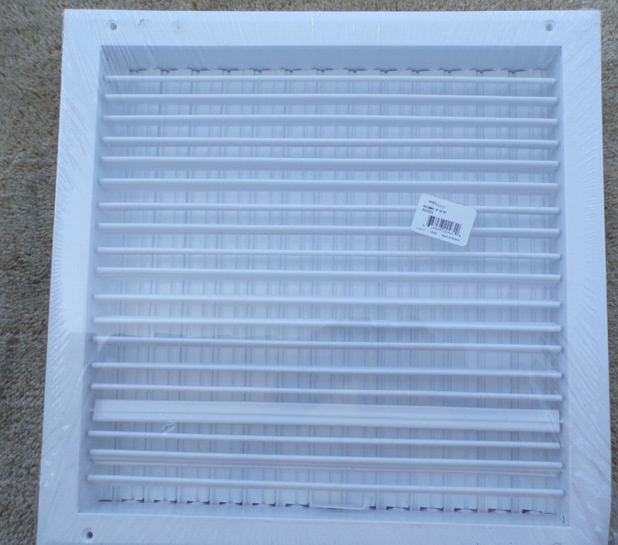 VENT COVER  ALUMINUM Register  14" X 14" - Multi Shutter Damper; pS