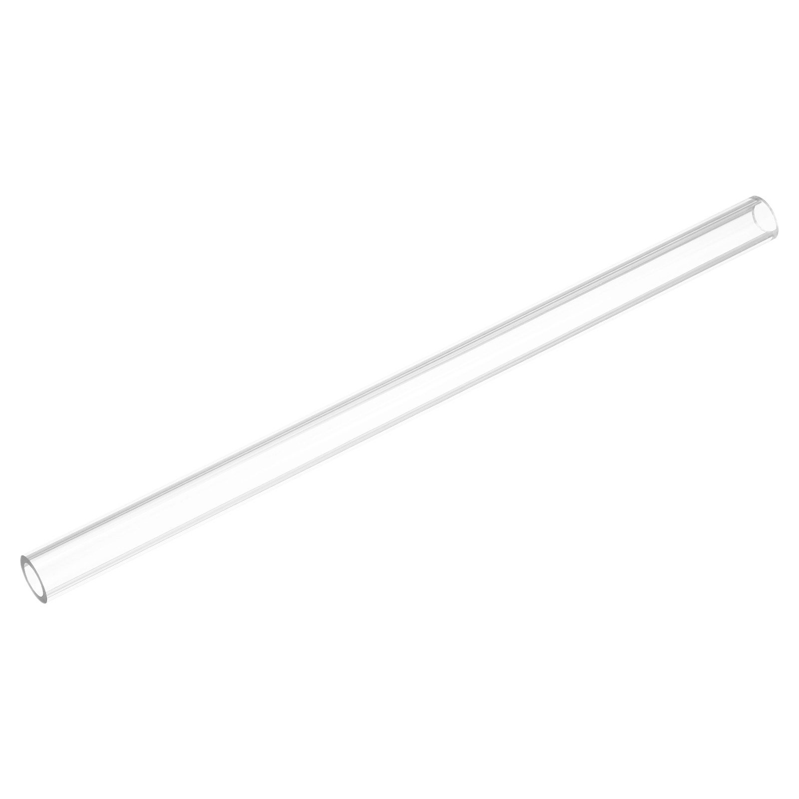 2 x Clear Rigid Tubing Pipe 13mm(1/2") ID 19mm(3/4") OD 1Ft(305mm) Round Plastic
