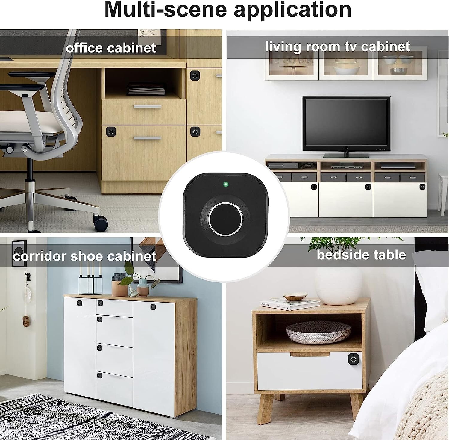Biometric Cabinet Lock - Three Way to Quick Unlock - Strong Secure Protection
