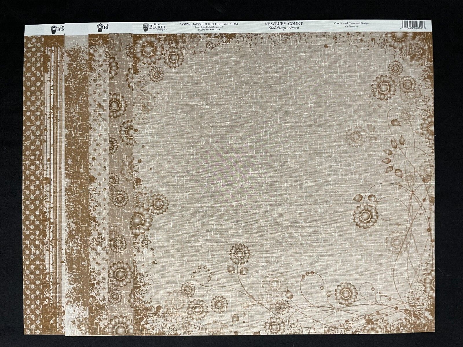 DAISY BUCKET "NEWBURY COURT" 12X12 DS LINEN-LIKE TEXTURE PAPERS