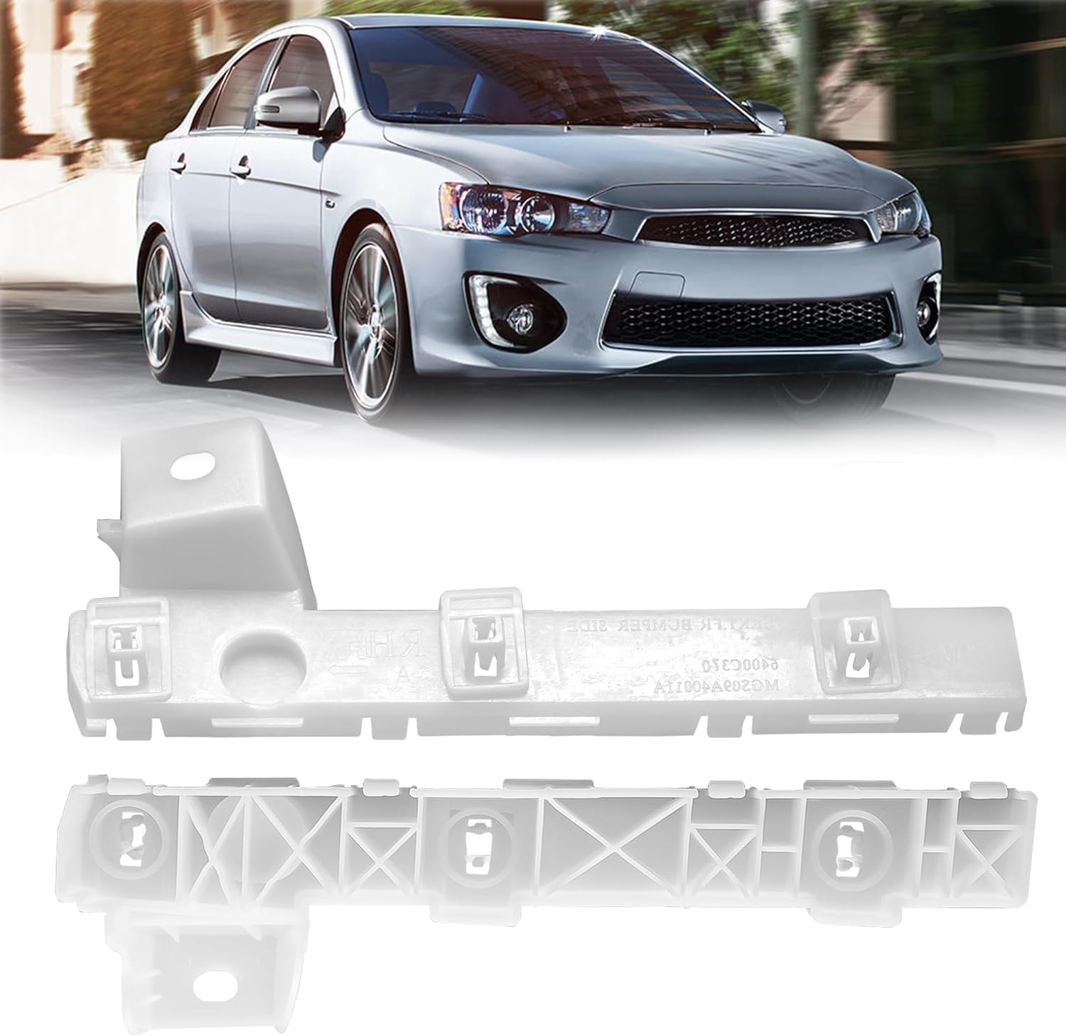 Front Right & Left Side Front Bumper Mounting Support Bracket Fits for Mitsub...