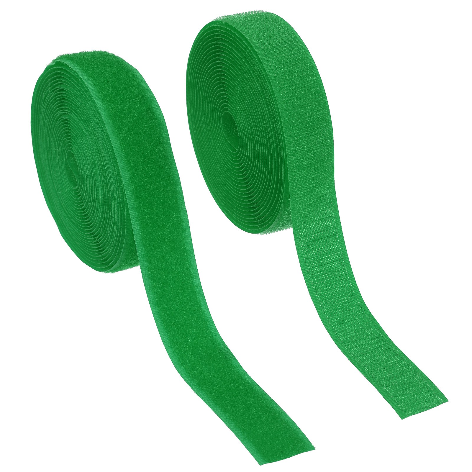 Sew on Hook and Loop Tape, 1 Inch Nylon Fastener Strips 5 Yards (Bright Green)