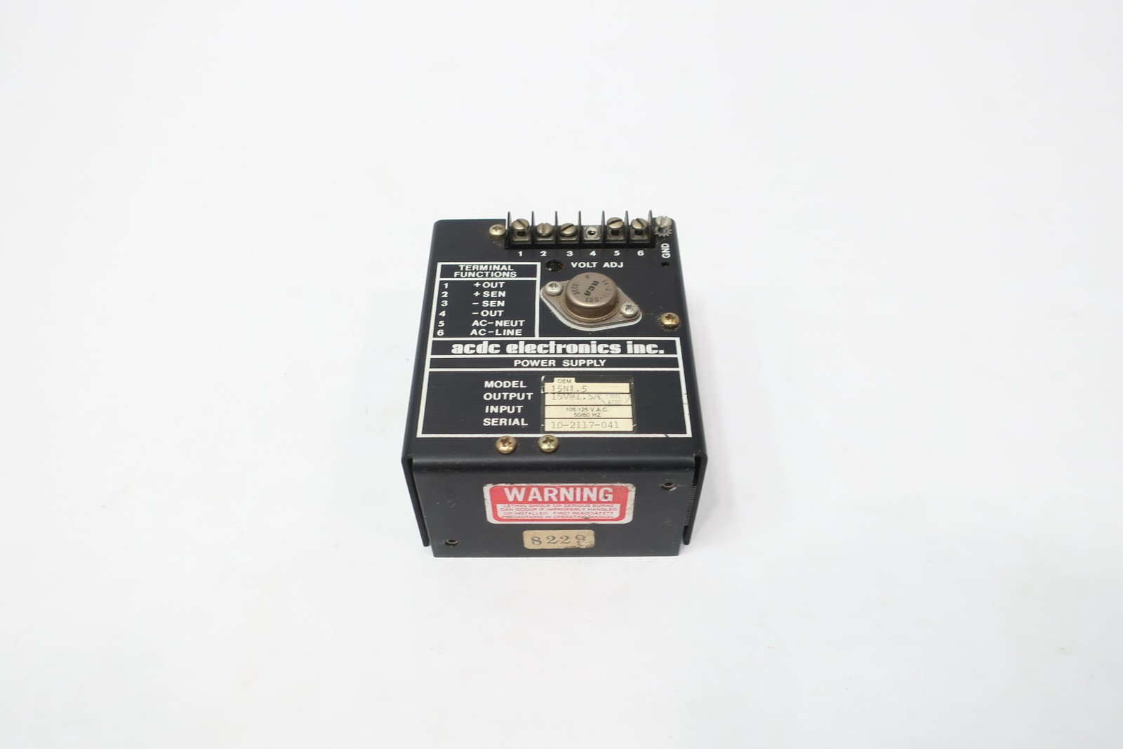 Acdc Electronics 15N1.5 Power Supply 1.5a 15v-dc 105-125v-ac