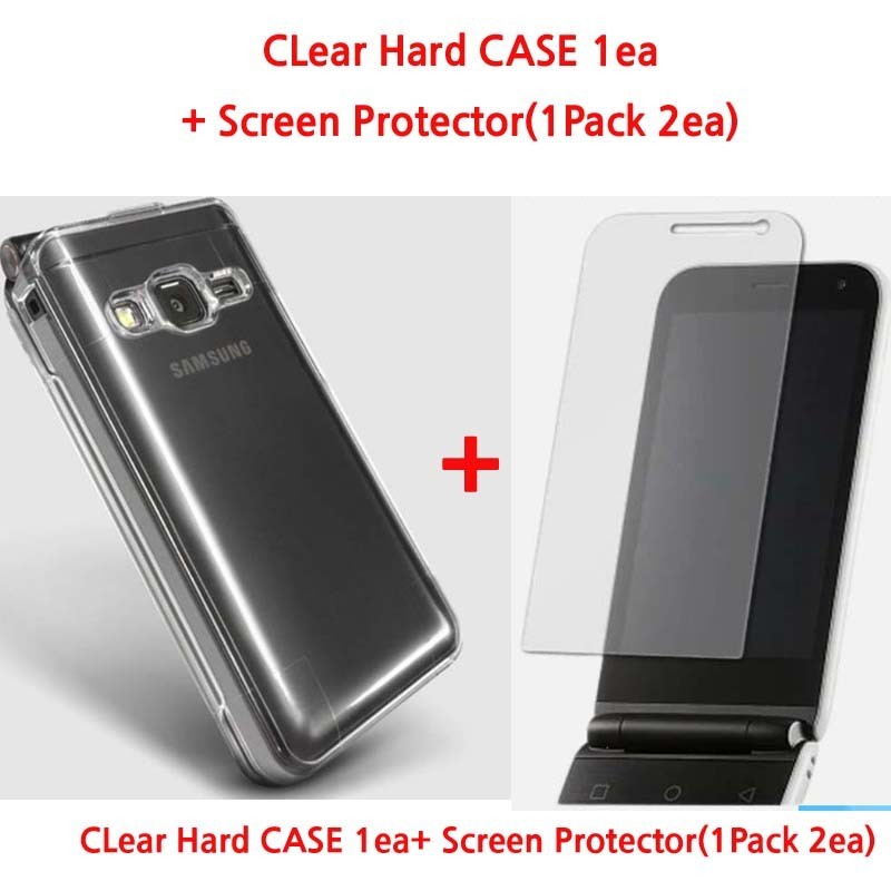 Samsung Galaxy Folder 2(SM-G160N G165N)Clear Case+Screen Protector(1Pack 2ea)