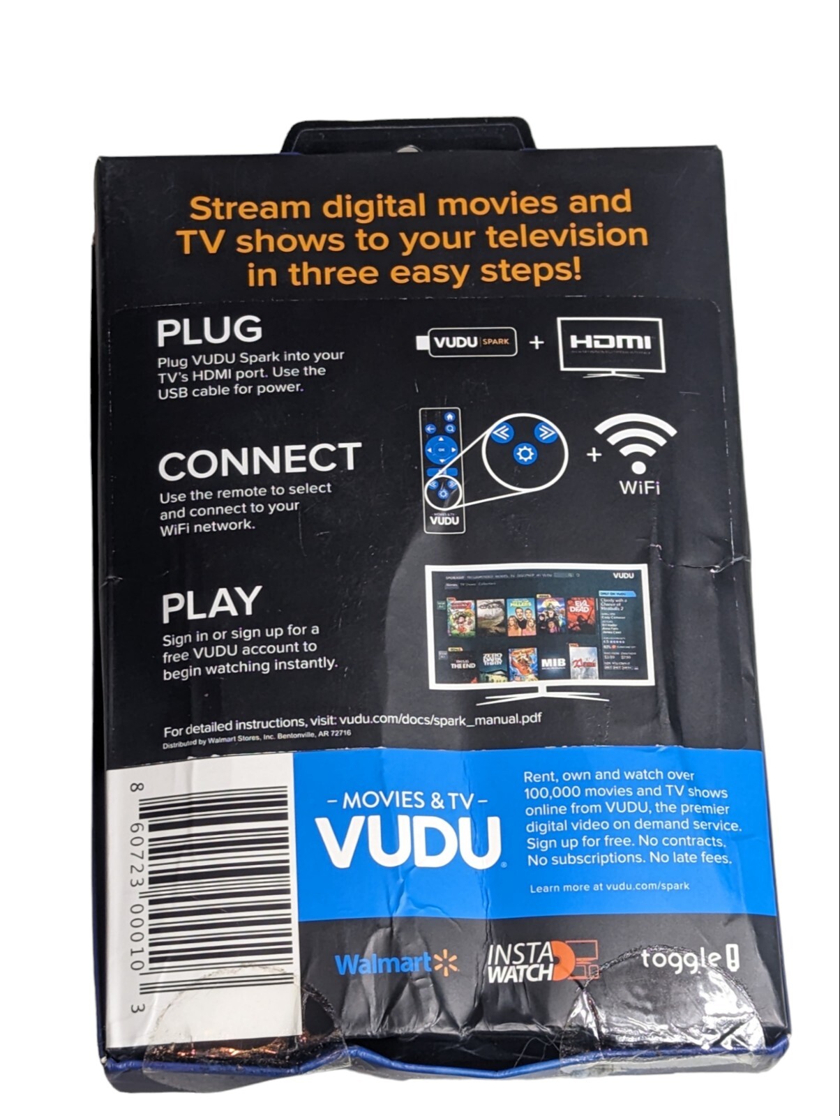 Vudu Spark Digital Media Streamer - New, Dented Box