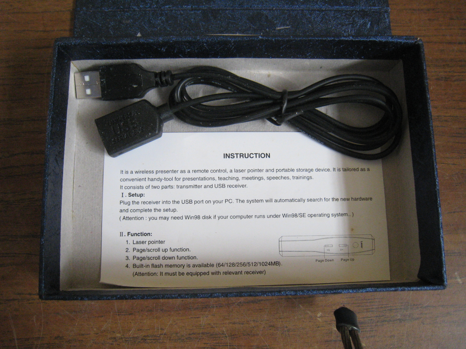 HITEVISION RF WIRELESS USB LASER POINTER REMOTE CONTROL PC PRESENTER USED