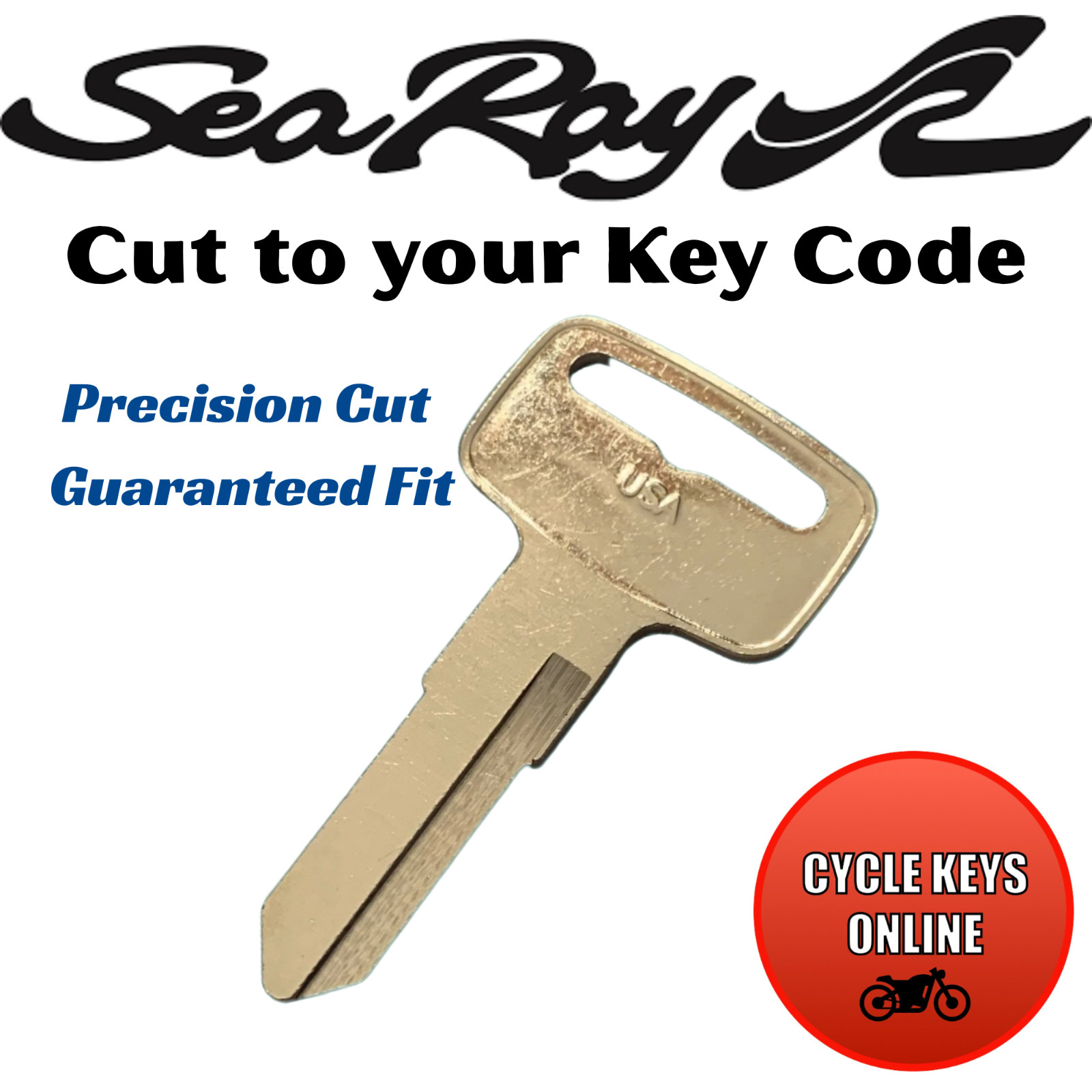 Sea Ray boat keys cut to code spare replacement key for codes 3201-3250