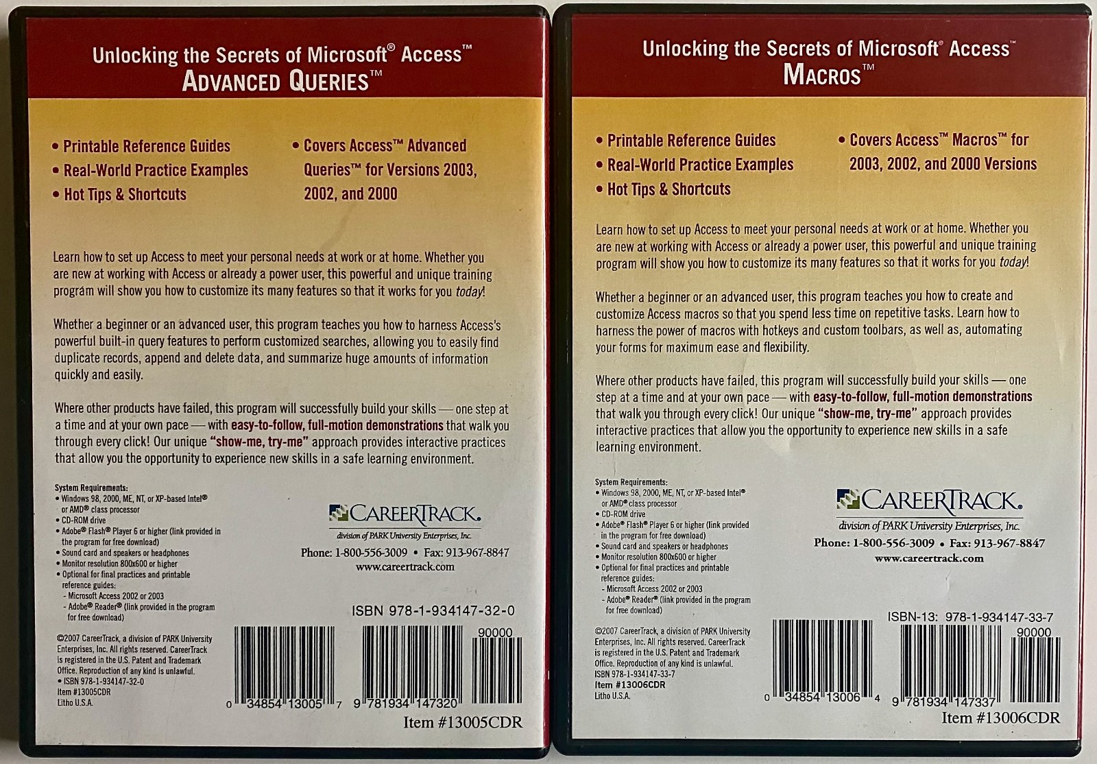 Unlocking Secrets of Microsoft Access: Macros & Advanced Queries 2 CD-ROMs