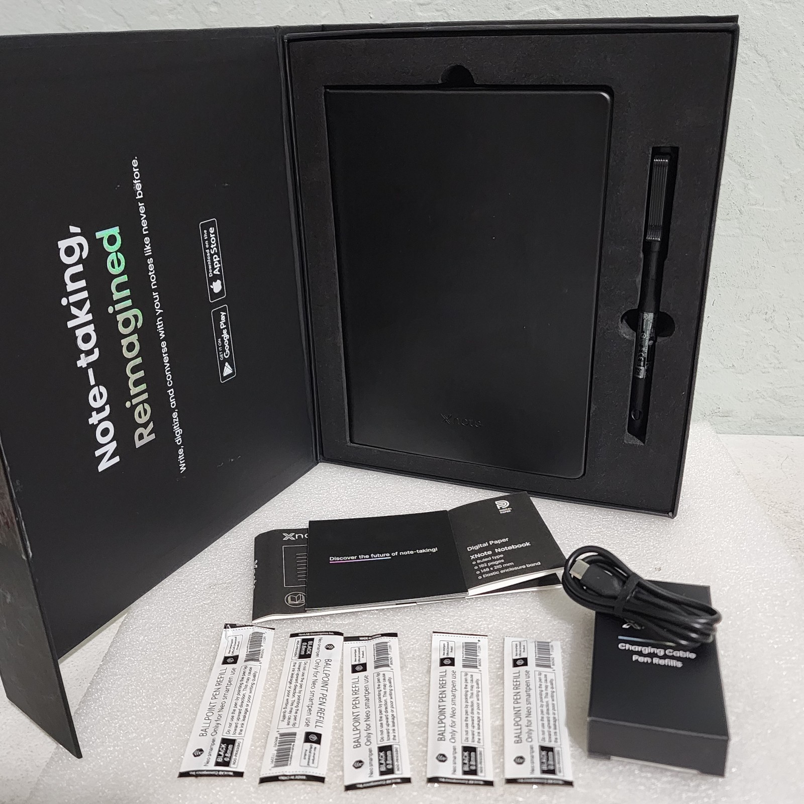 XNote Smart Pen Notebook AI Digital Writing Bluetooth Sync 5 Refills Set NWP-F55