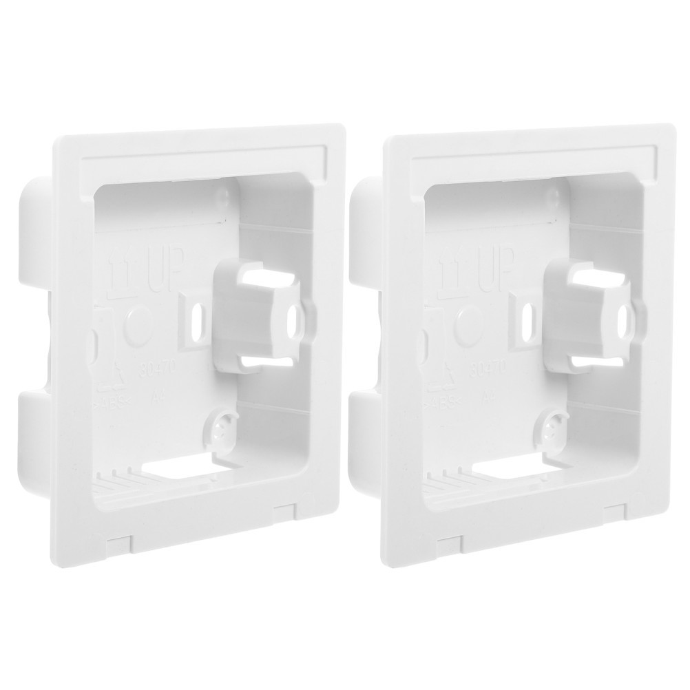 2Pcs White Plastic Ac Controller Holder for Wall Mounted Thermostat