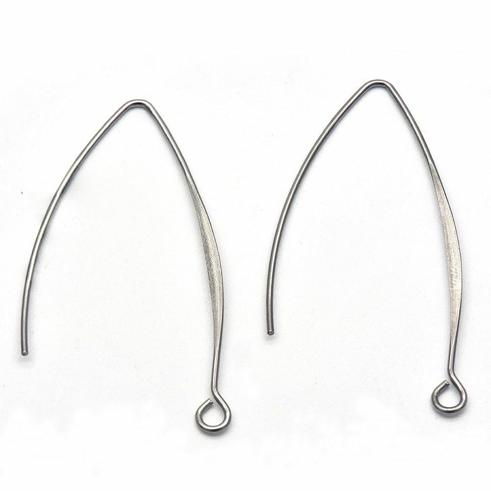 40pcs Hypoallergenic Long Ear Wire Earring Hooks Earwire Earring Jewelry Finding
