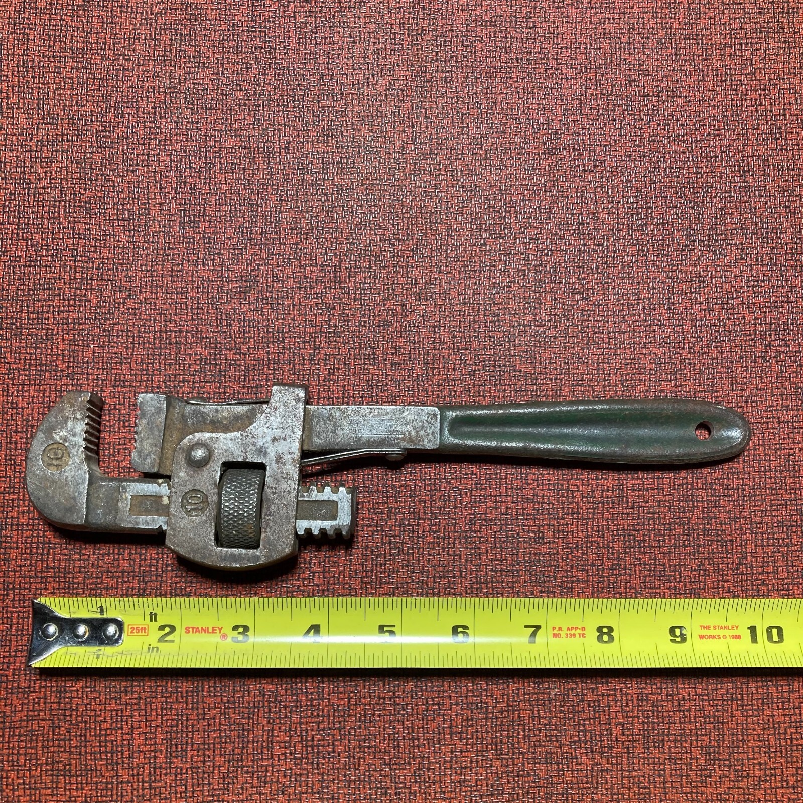 Vintage Stillson 10" Straight Pipe Wrench Jaw Heavy Duty Guaranteed